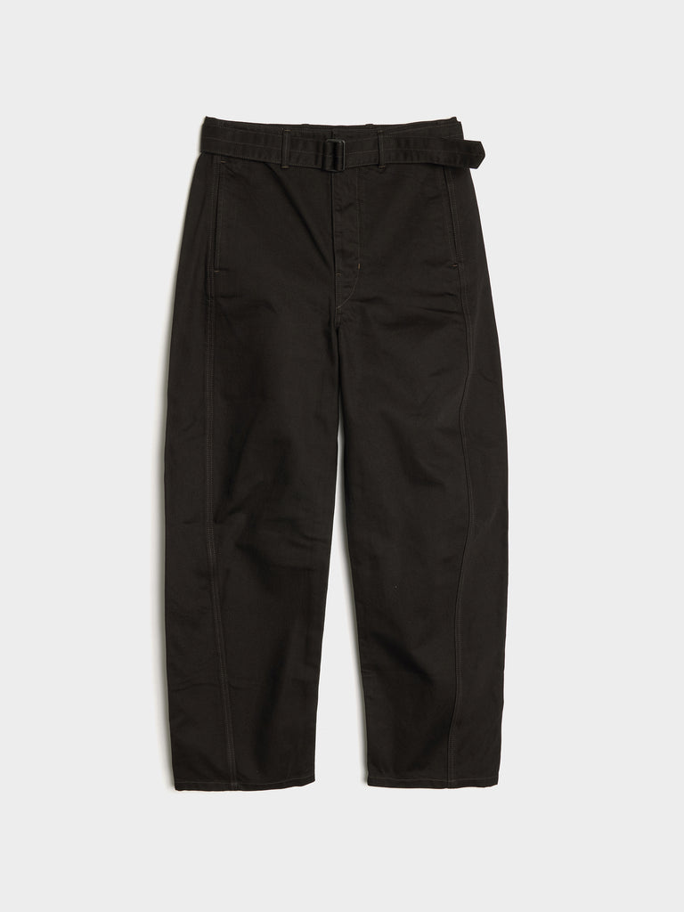 【LEMAIRE】TWISTED PANTS HEAVY BLACK DENIM Lemaire Twisted Belted Heavy Black Denim Trousers | Liberty