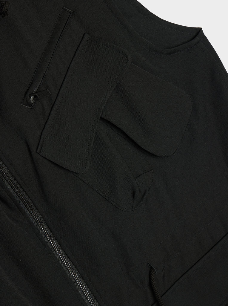 Wrinkle Gabardine Hooded Vest | Yohji Yamamoto Pour Homme | 7017 REIGN