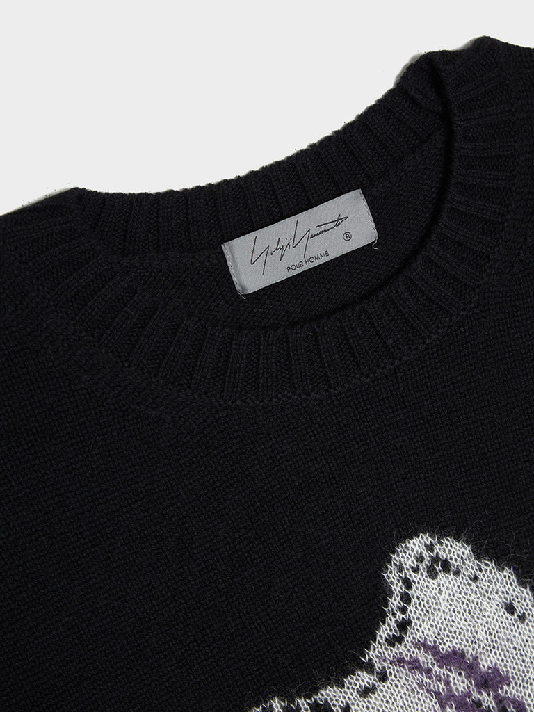 Flower Jacquard Knit Sweater I | Yohji Yamamoto Homme | 7017REIGN