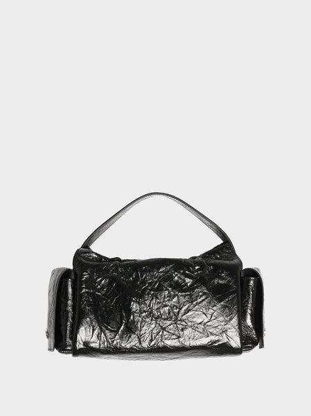 Multipocket Crinkled Patent, Black