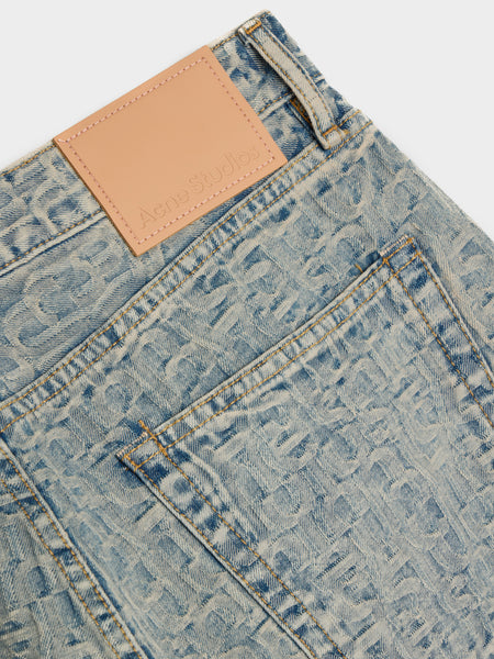 Acne Studios 1981M FN Monogram, Blue / Beige