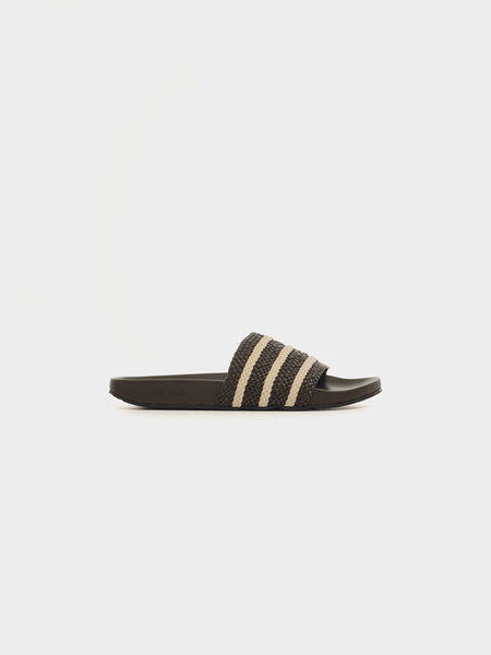 adidas X WB Adilette, Dark Brown / Wonder White