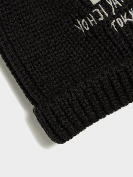 Y-3 Knit Beanie, Black