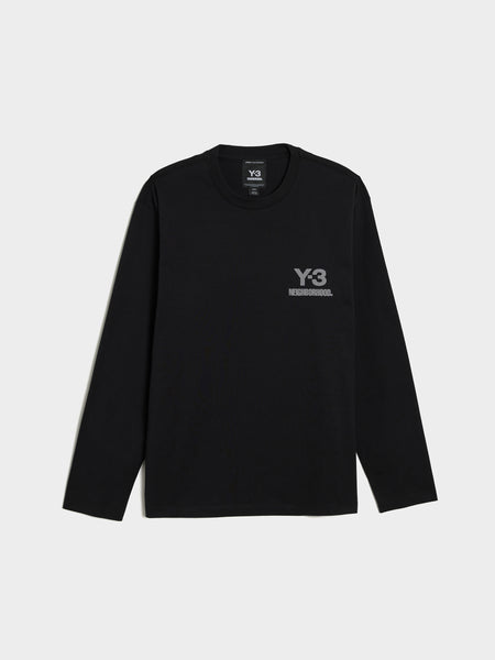 Y-3 x NBHD Logo LS Tee, Black