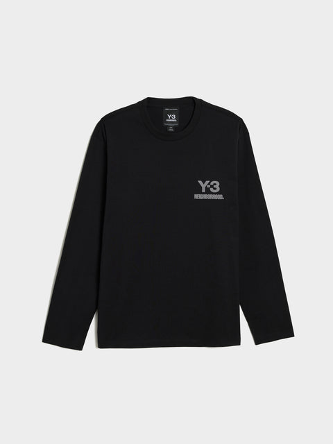 Y-3 x NBHD Logo LS Tee, Black