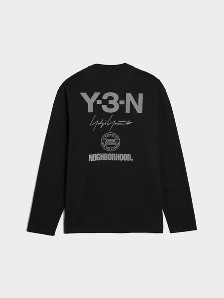 Y-3 x NBHD Logo LS Tee, Black