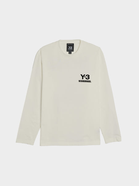 Y-3 x NBHD Logo LS Tee, White