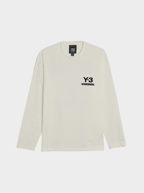 Y-3 x NBHD Logo LS Tee, White