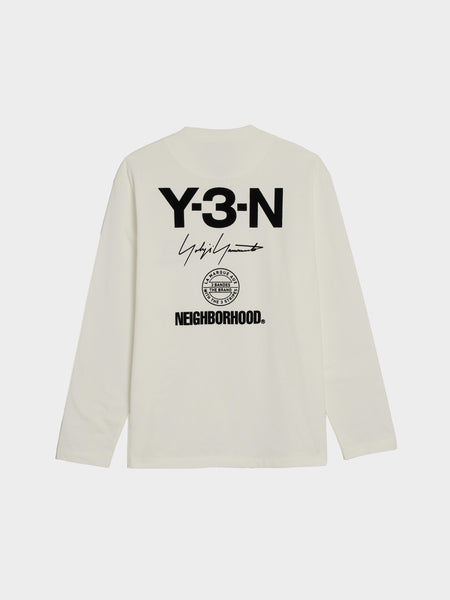 Y-3 x NBHD Logo LS Tee, White