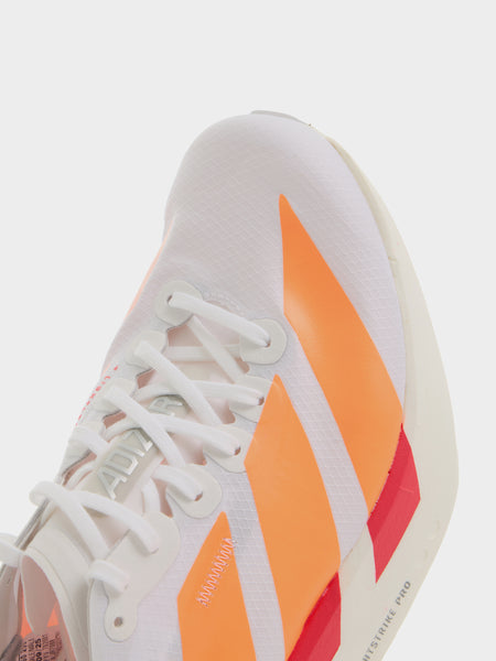 Adizero Adios Pro 4 M, White / Lucid Orange