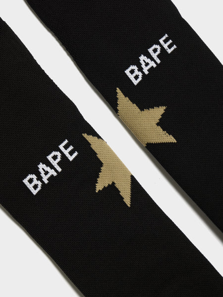 Bape Football Socks, Black