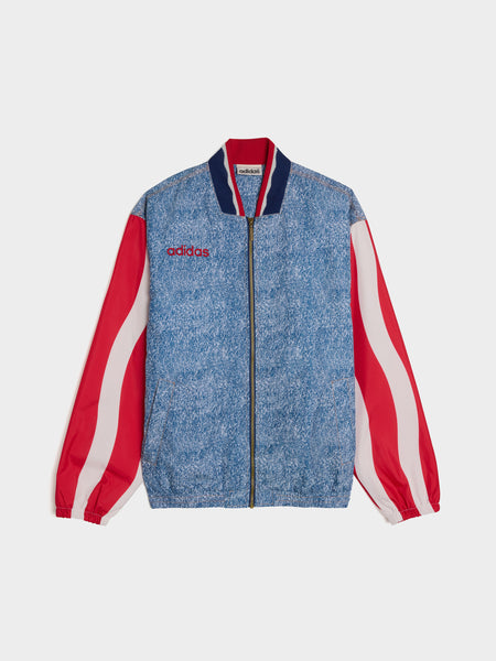 DEN GR Tracksuit Jacket, White / Dark Blue