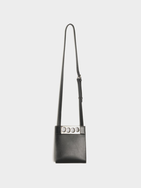 Mini Grip Crossbody Tote, Black