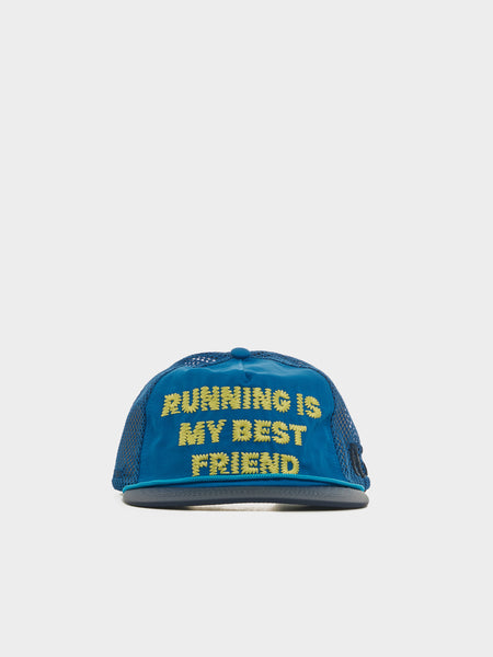 "Running Is My Best Friend" Trucker Hat, Blue