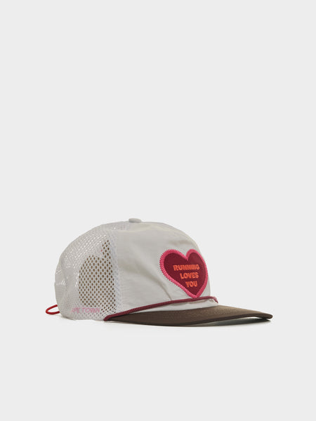 "Running Loves You" Trucker Hat, White