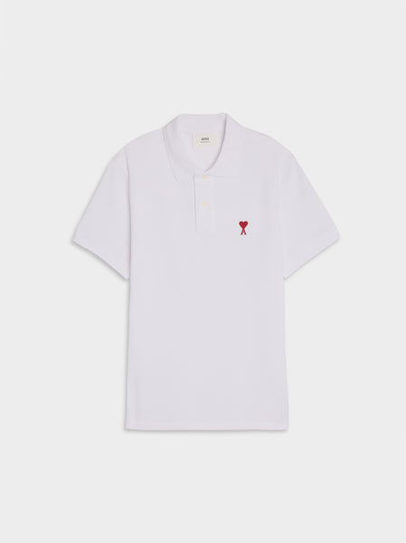 Ami De Coeur Polo Shirt, Wool Gabardine White