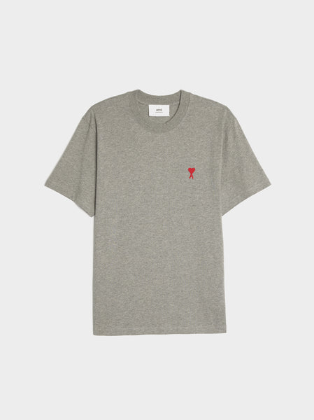 Small Red Classic Ami De Coeur T-Shirt, Heather Grey