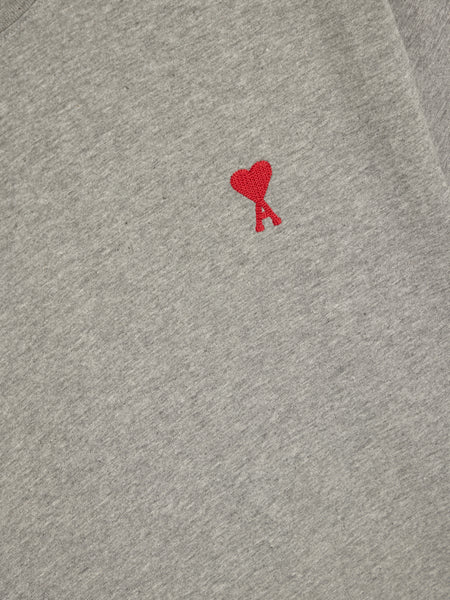 Small Red Classic Ami De Coeur T-Shirt, Heather Grey