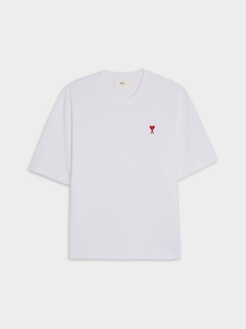 Red Ami De Coeur T-shirt, Wool Gabardine White