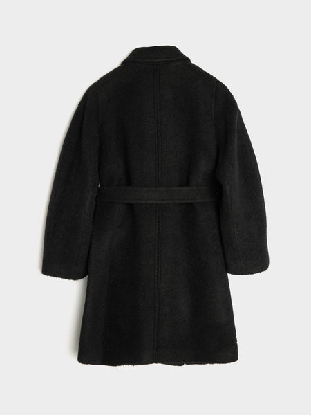 Alpaca Raglan Coat, Black