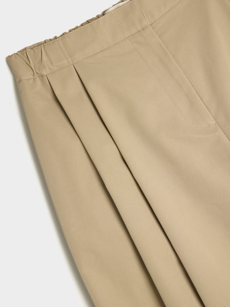 Two Tuck Balloon Pants, Beige