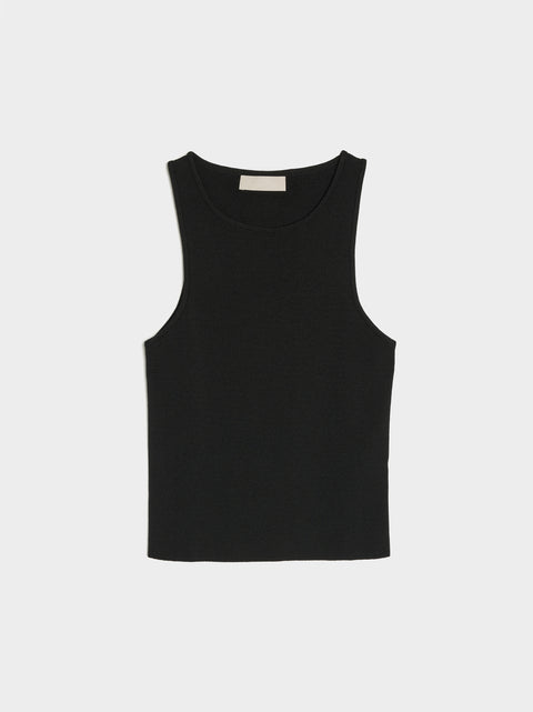 Cut-Out Sleeveless Top, Black