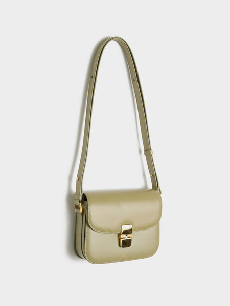 SAC Grace Small Smooth Leather, Green Taupe