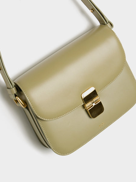 SAC Grace Small Smooth Leather, Green Taupe