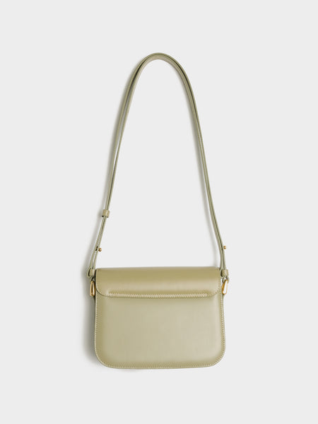 SAC Grace Small Smooth Leather, Green Taupe