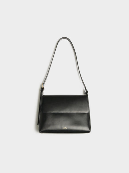 SAC Virginie Flap Smooth Leather, Black