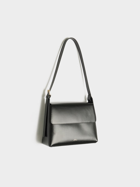 SAC Virginie Flap Smooth Leather, Black