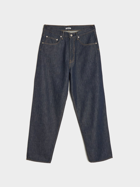 Hard Twist Denim Wide Pants, Indigo