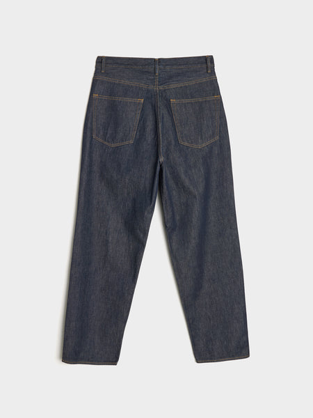 Hard Twist Denim Wide Pants, Indigo