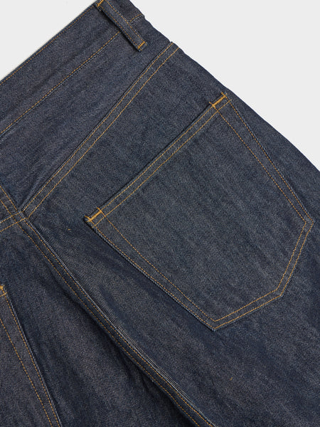 Hard Twist Denim Wide Pants, Indigo