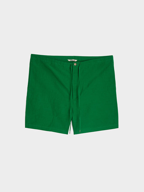 High Density Finx Linen Weather Easy Shorts, Green