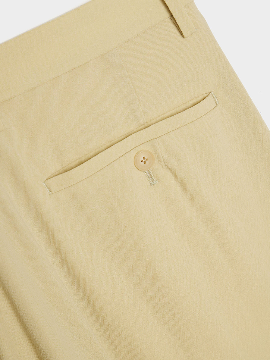 Hard Twist Wool Viyella Slacks, Ivory Yellow – 7017 REIGN