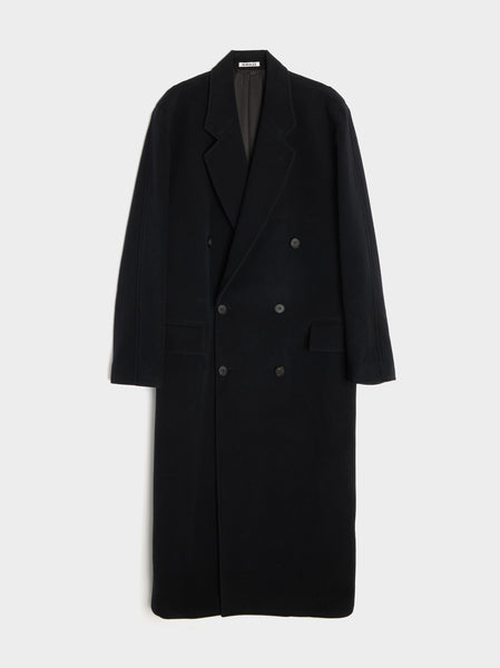 Super Fine Wool Mosser Chesterfield Coat, Black