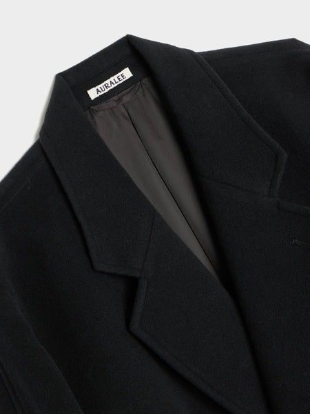 Super Fine Wool Mosser Chesterfield Coat, Black
