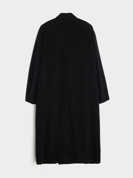 Super Fine Wool Mosser Chesterfield Coat, Black