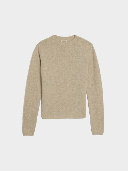 Cashmere Melange Knit P/O, Top Gray Beige