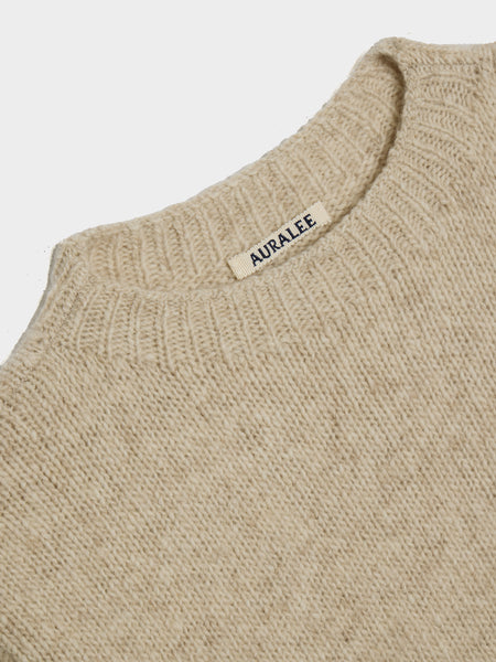 Cashmere Melange Knit P/O, Top Gray Beige