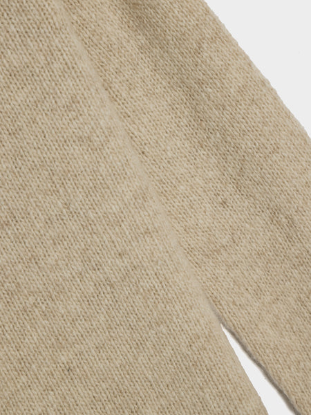 Cashmere Melange Knit P/O, Top Gray Beige