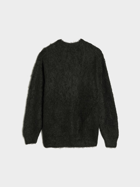Brushed Super Kid Mohair Knit P/O, Ink Black