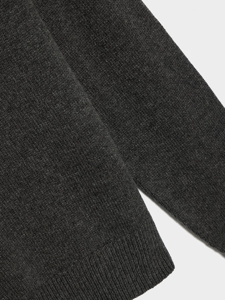 Light Cashmere Knit V-Neck P/O, Charcoal