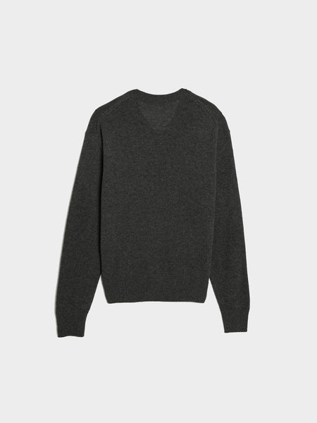 Light Cashmere Knit V-Neck P/O, Charcoal