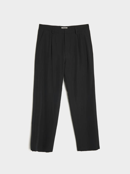 Light Cotton Wool Viyella Slacks, Black