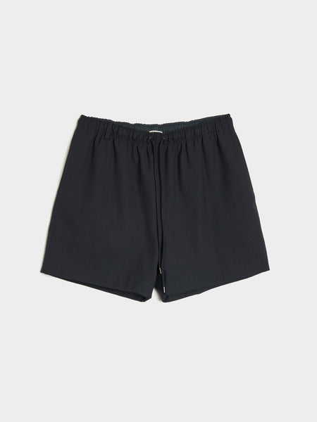 Wool Kid Mohair Hop Sack Shorts, Dark Navy