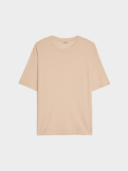 Super Soft Wool Jersey Tee, Light Pink