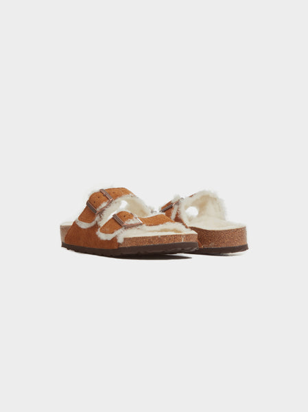Arizona Shearling Suede Leather, Mink / Natural