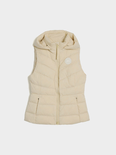 W Clair Vest - White Disc, Linen
